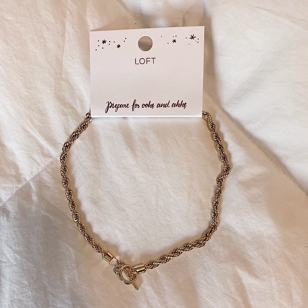 LOFT Gold Rope Necklace